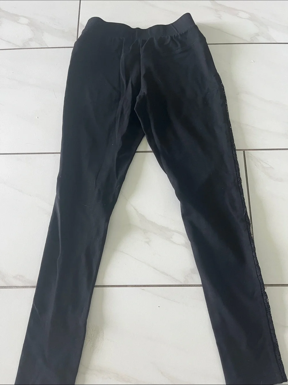 Black Textured Leggings for Women